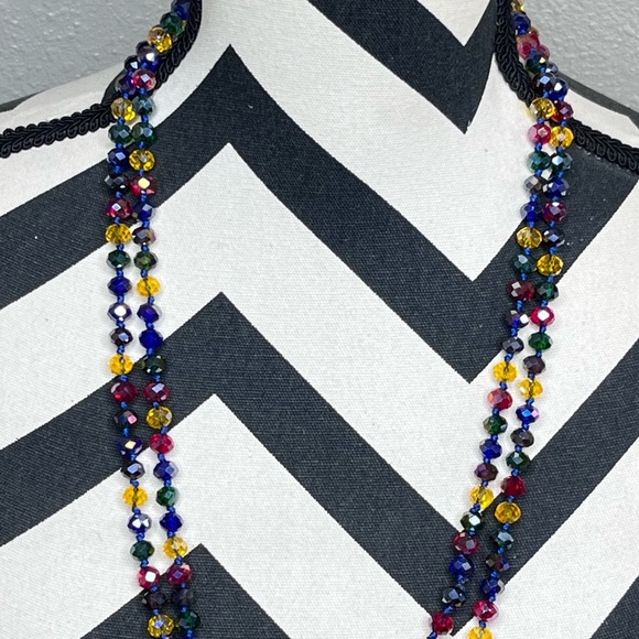 NWT One24 Boutique Boho Colorful All The Layers Muli-Colored Beaded Necklace - Picture 6 of 7